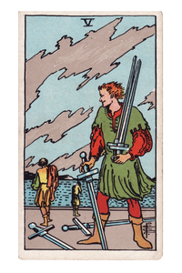 Cinco de Espadas en el Tarot