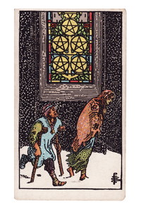 Cinco de Oros en el Tarot