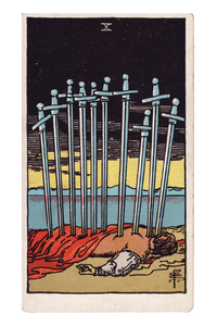 Diez de Espadas en el Tarot