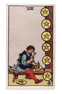Ocho de Oros en el Tarot