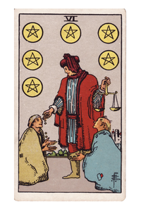 Seis de Oros en el Tarot