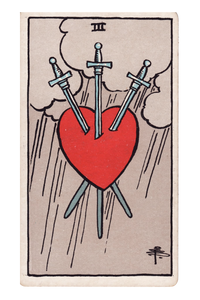 Tres de Espadas en el Tarot