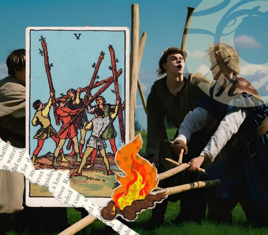 Cinco de Bastos en el Tarot (3)