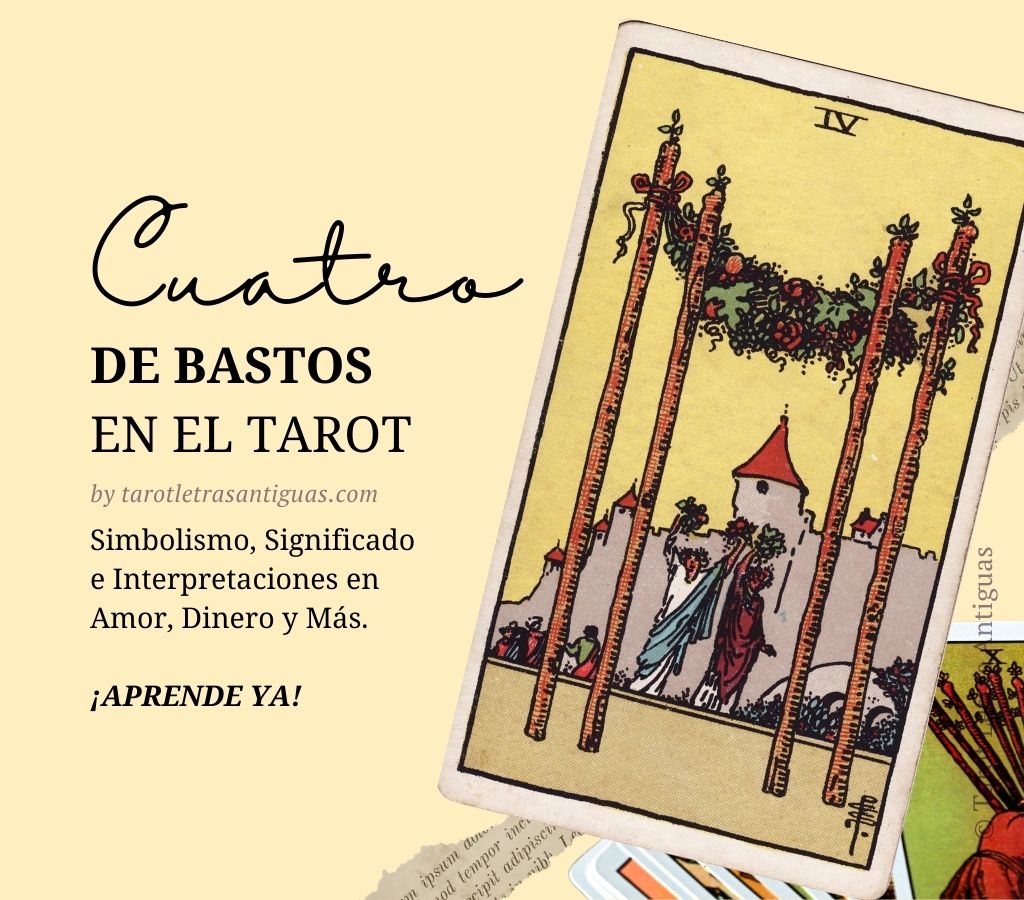 Cuatro de Bastos en el Tarot