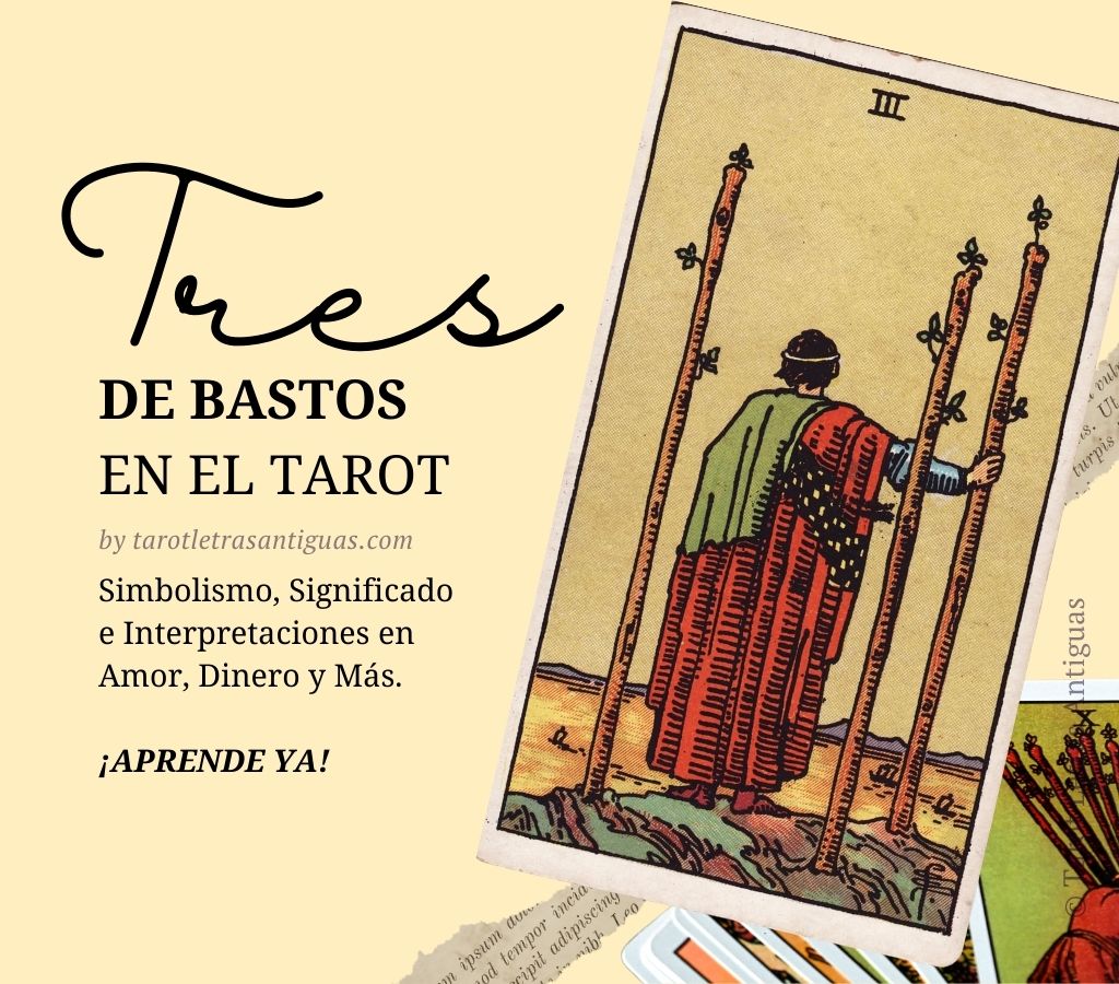 Tres de Bastos en el Tarot